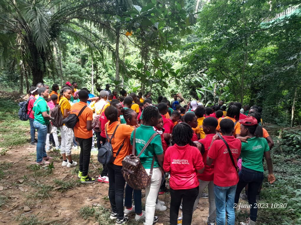 Students at an excursion