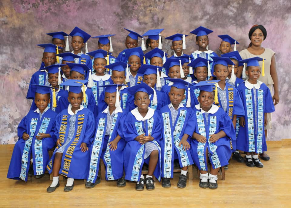 Students taking graduation photos